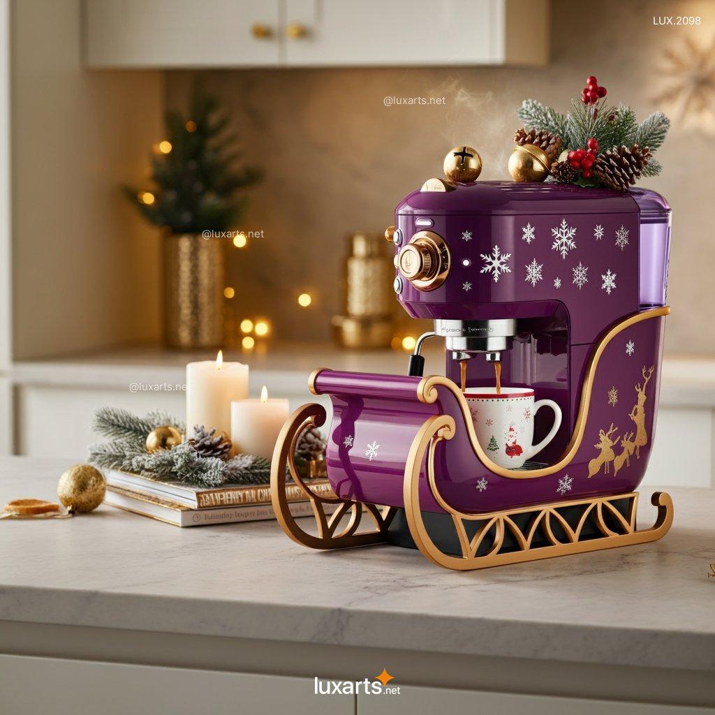 LUX.2098 Christmas Sleigh Inspired Coffee Makers | Whimsical, Holiday Design for Cozy Mornings christmas sleigh inspired coffee makers 3