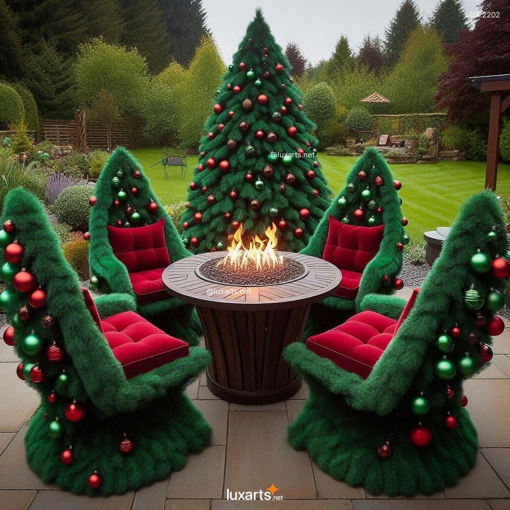 LUX.2202 Christmas Tree Inspired Patio Furniture | Holiday Charm for Your Backyard christmas tree inspired patio set 4