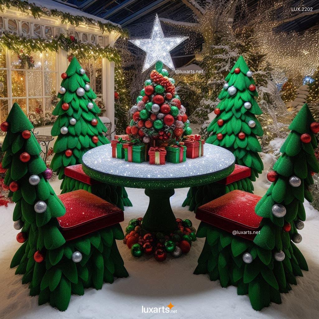 LUX.2202 Christmas Tree Inspired Patio Furniture | Holiday Charm for Your Backyard christmas tree inspired patio set 6