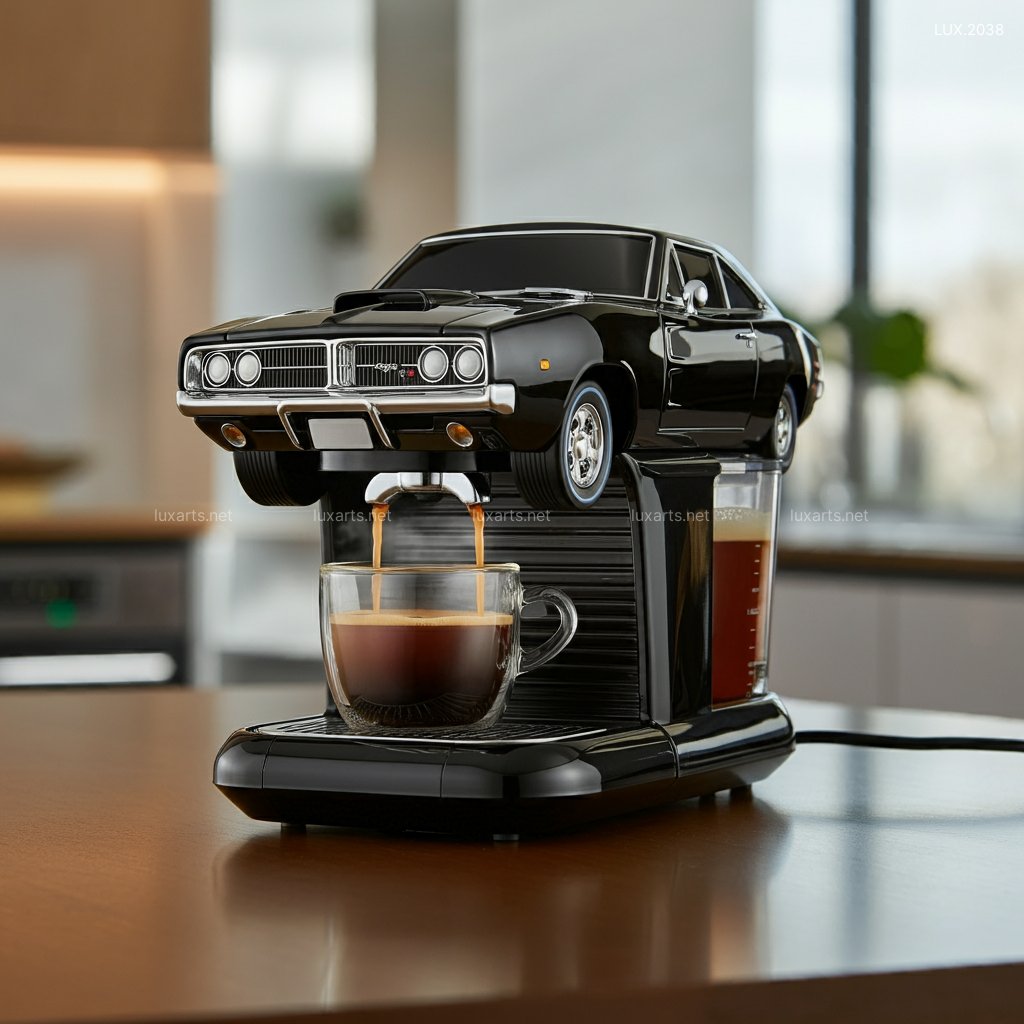 LUX.2038 Dodge Charger Inspired Coffee Maker | Start Your Day with Muscle Car Style dodge charge inspired coffee maker 6