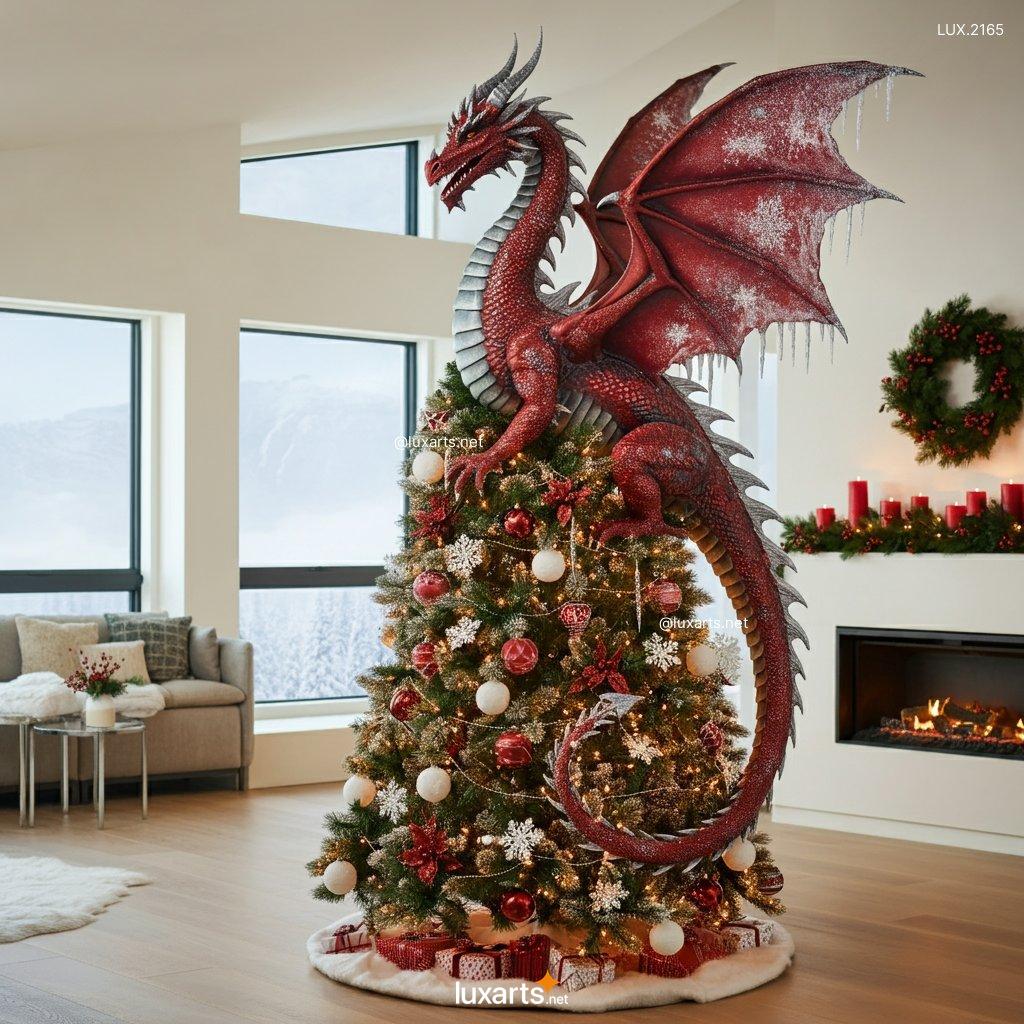 LUX.2165 Unique Dragon Christmas Trees | Unleash Festive Fantasy in Your Decor dragon christmas trees 1