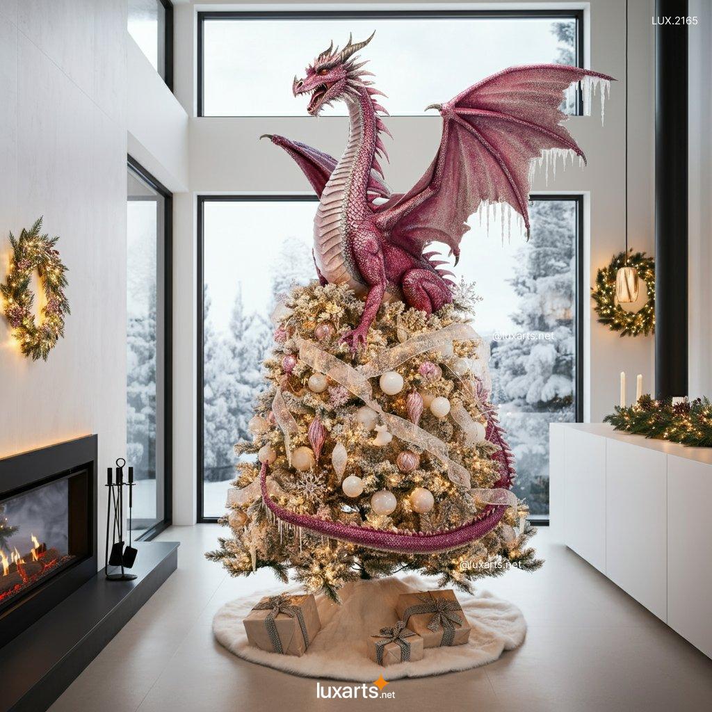 LUX.2165 Unique Dragon Christmas Trees | Unleash Festive Fantasy in Your Decor dragon christmas trees 2