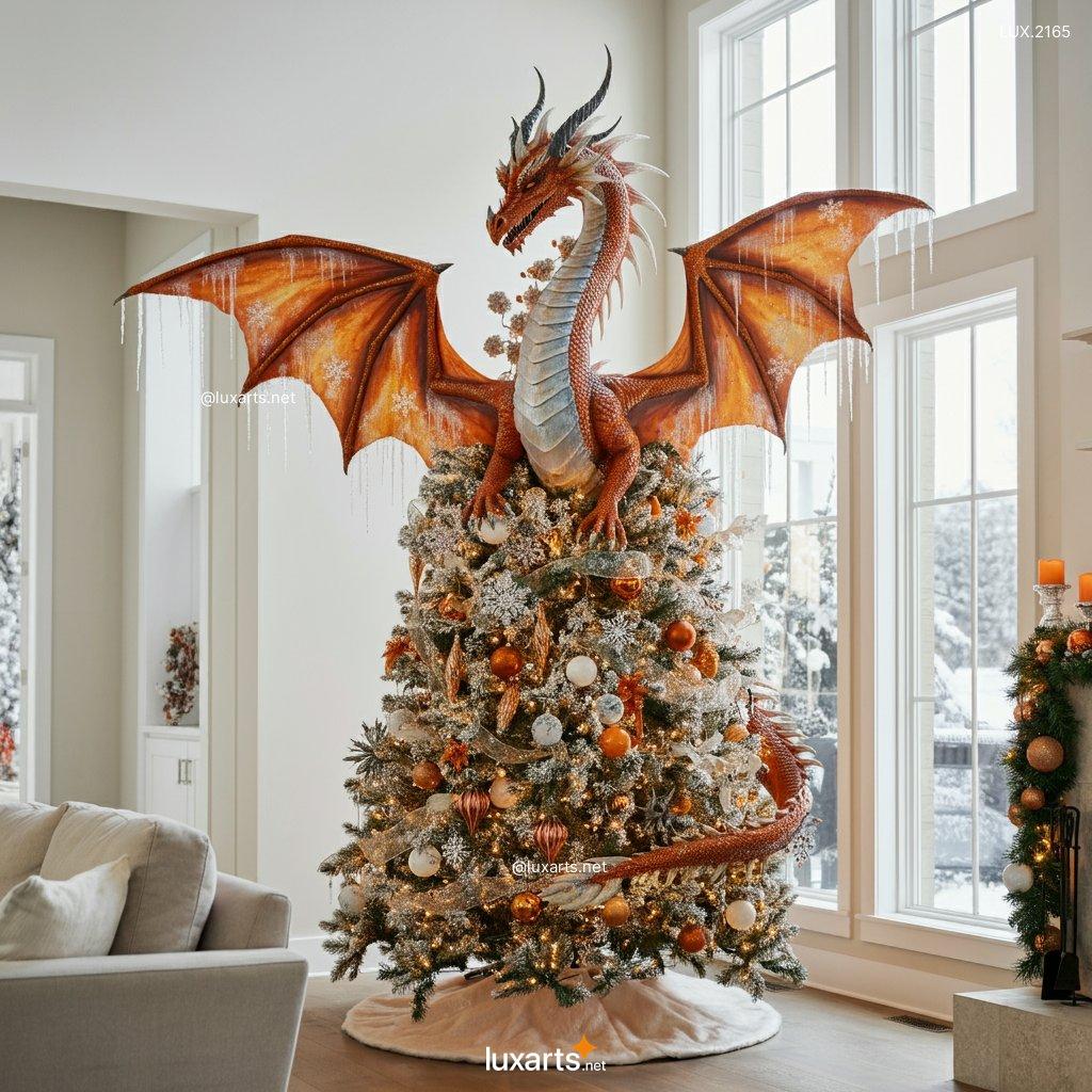 LUX.2165 Unique Dragon Christmas Trees | Unleash Festive Fantasy in Your Decor dragon christmas trees 4