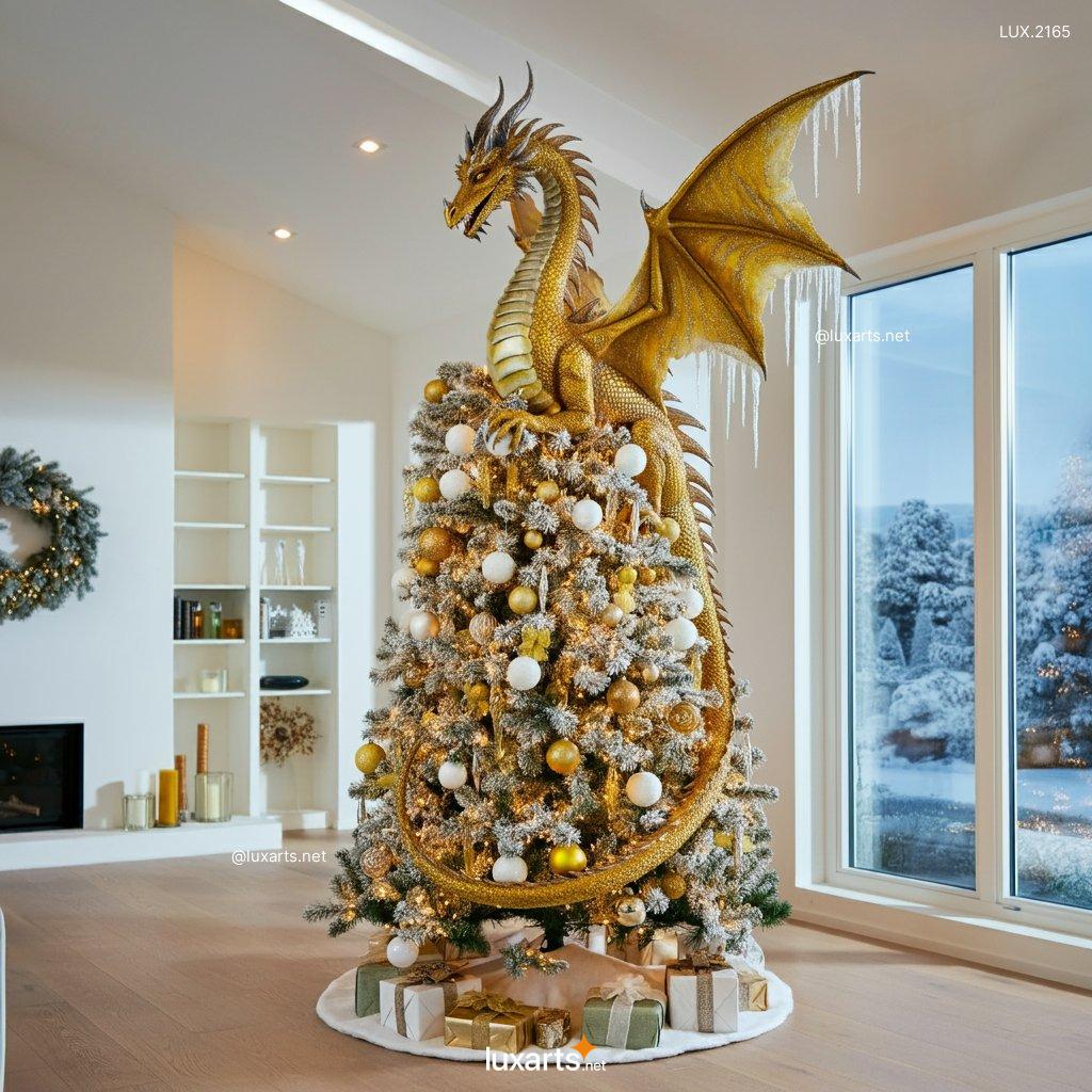 LUX.2165 Unique Dragon Christmas Trees | Unleash Festive Fantasy in Your Decor dragon christmas trees 5