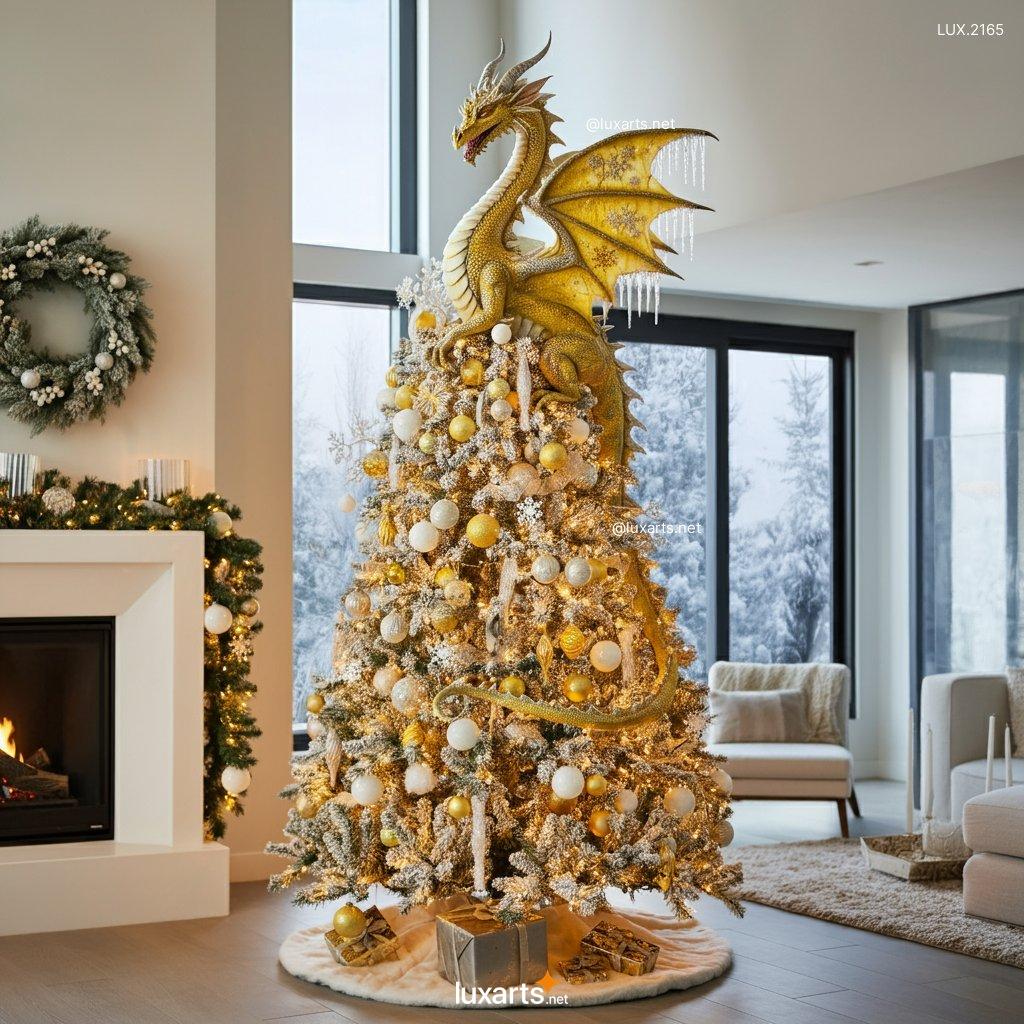 LUX.2165 Unique Dragon Christmas Trees | Unleash Festive Fantasy in Your Decor dragon christmas trees 6