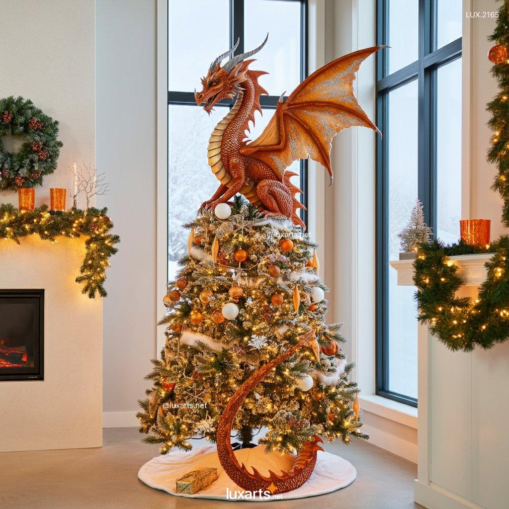 LUX.2165 Unique Dragon Christmas Trees | Unleash Festive Fantasy in Your Decor dragon christmas trees 7