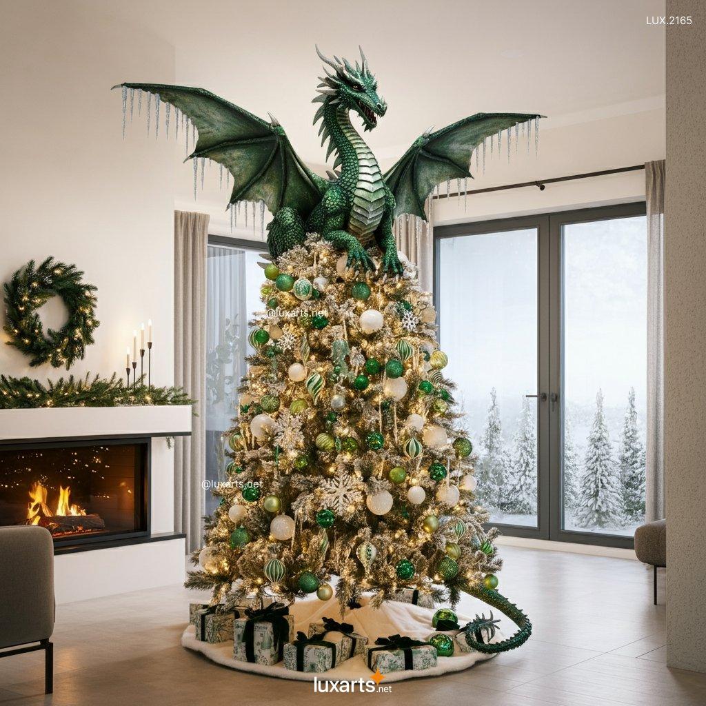 LUX.2165 Unique Dragon Christmas Trees | Unleash Festive Fantasy in Your Decor dragon christmas trees 8