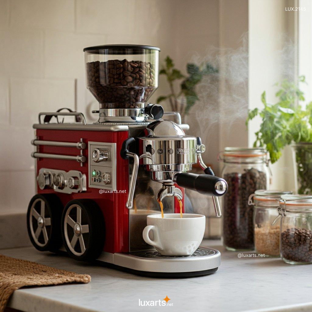 LUX.2145 Fire Truck Shaped Coffee Maker | Ignite Your Morning with Bold Design fire truck inspired coffee maker 7