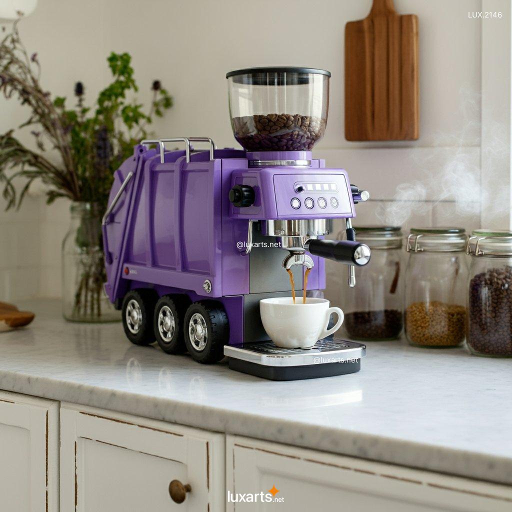 LUX.2146 Garbage Truck Shaped Coffee Maker | Clean Design for a Fresh Start to Your Day garbage truck inspired coffee maker 10