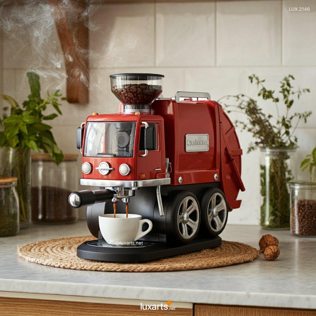 LUX.2146 Garbage Truck Shaped Coffee Maker | Clean Design for a Fresh Start to Your Day garbage truck inspired coffee maker 6