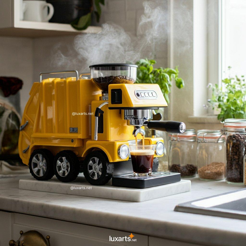 LUX.2146 Garbage Truck Shaped Coffee Maker | Clean Design for a Fresh Start to Your Day garbage truck inspired coffee maker 8