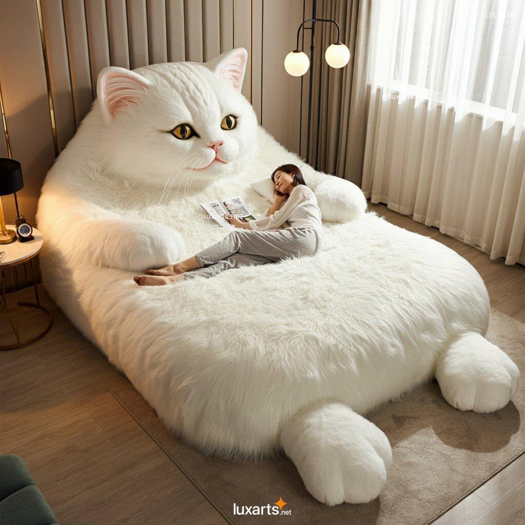 LUX.2118	Giant Cat Shaped Bed: Creative & Unique Furniture for Cat Lovers giant cat shaped bed 3