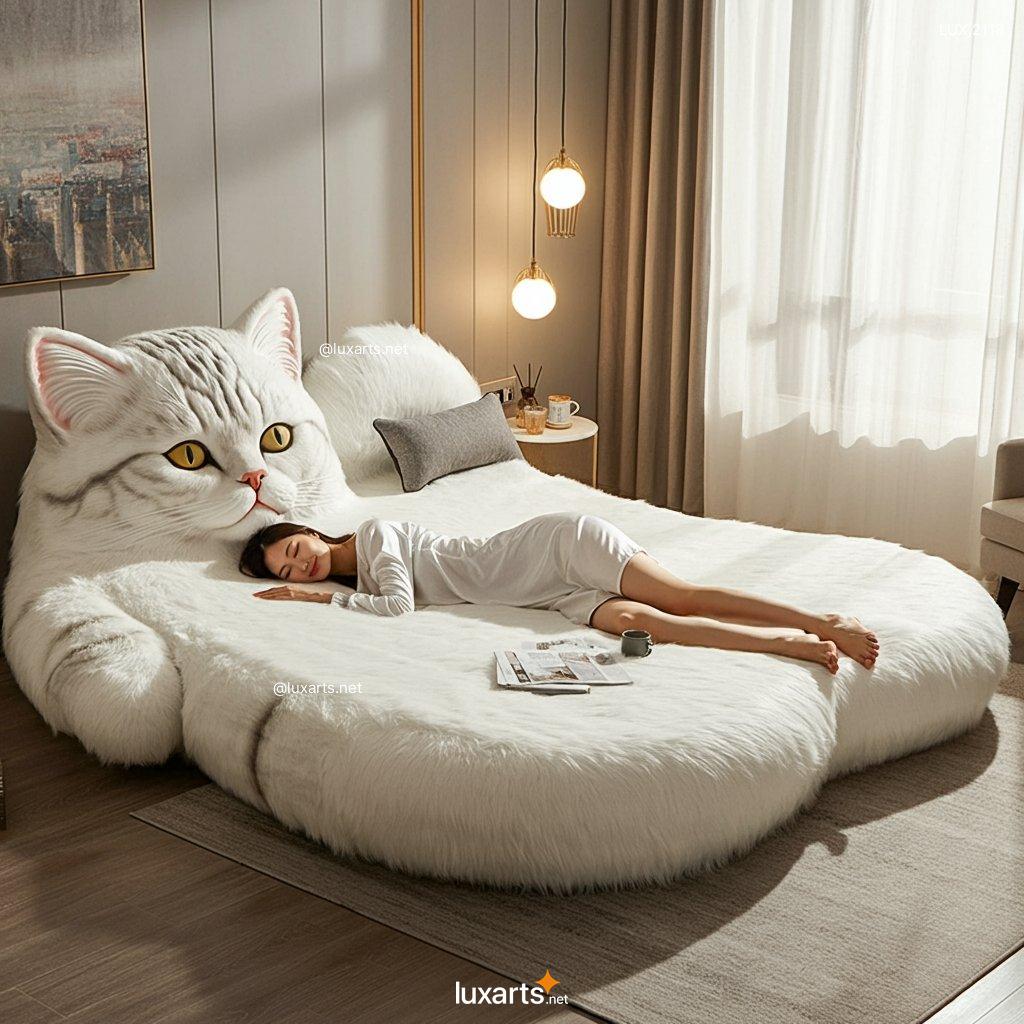 LUX.2118	Giant Cat Shaped Bed: Creative & Unique Furniture for Cat Lovers giant cat shaped bed 6