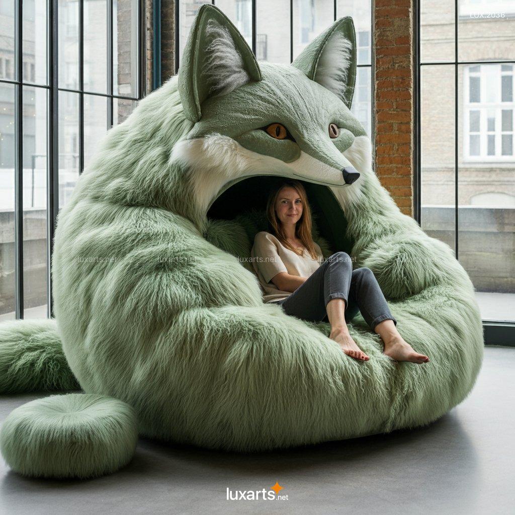 LUX.2036 Giant Fox Lounger | Creative, Animal-Inspired Seating for Ultimate Cozy Vibes giant fox lounger 1