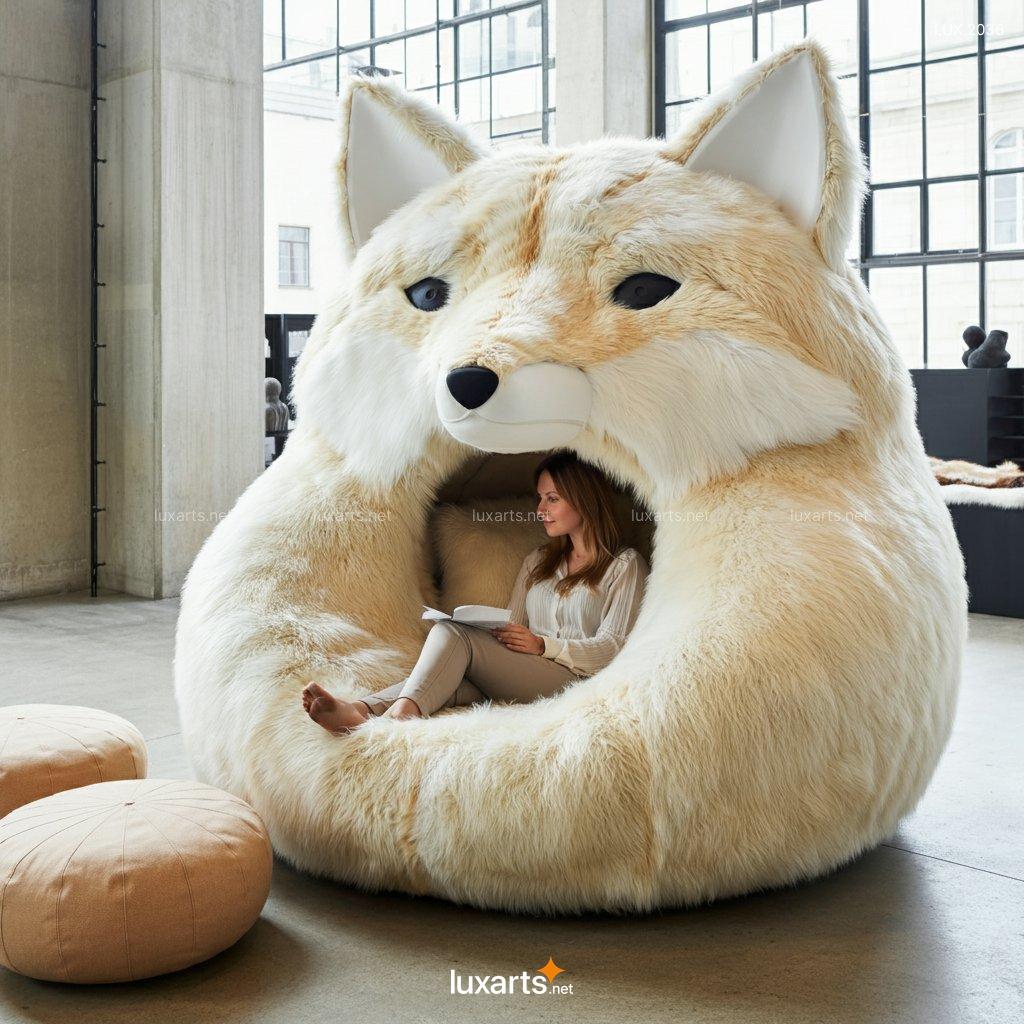 LUX.2036 Giant Fox Lounger | Creative, Animal-Inspired Seating for Ultimate Cozy Vibes giant fox lounger 7