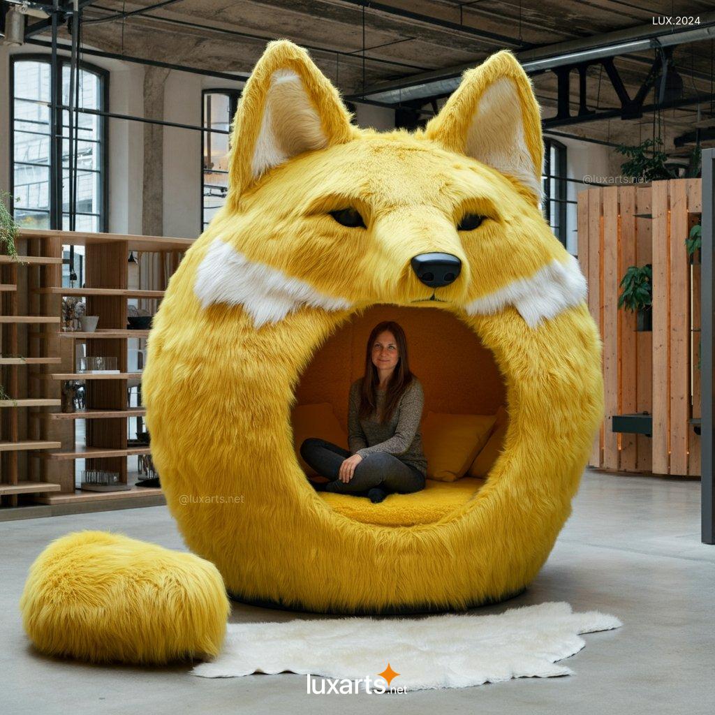 LUX.2024 Giant Wolf Lounging Pod | Cozy, Nature-Inspired Comfort with a Wild Twist giant wolf lounging pod 5