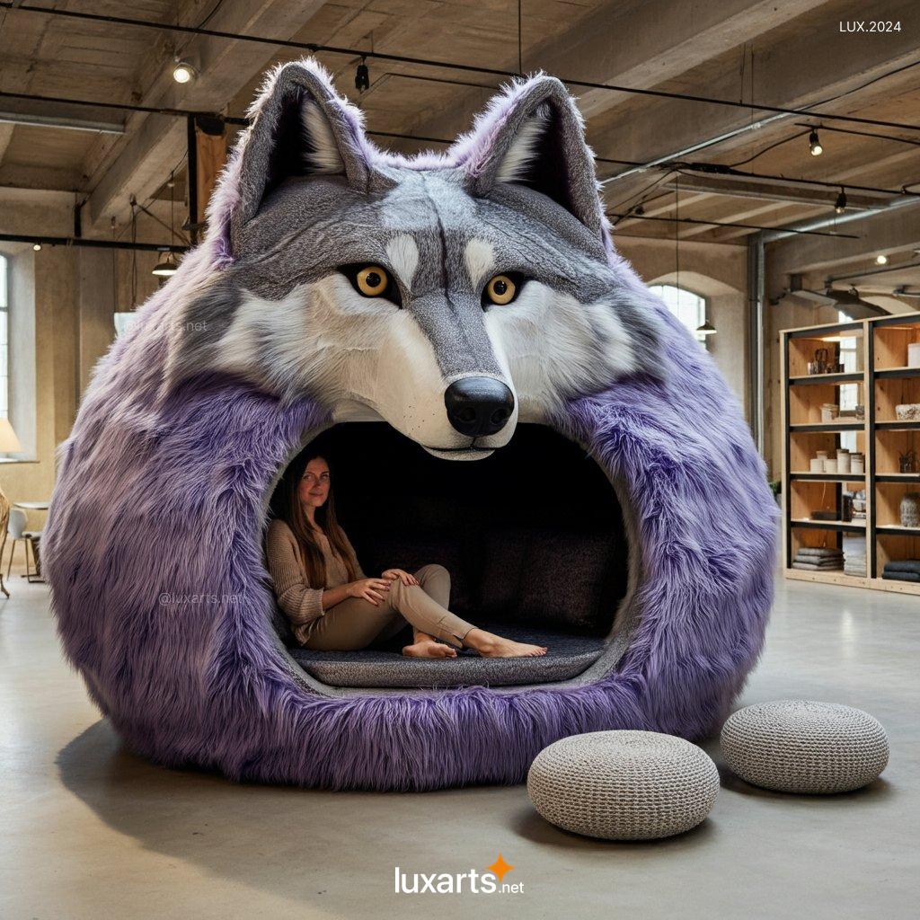 LUX.2024 Giant Wolf Lounging Pod | Cozy, Nature-Inspired Comfort with a Wild Twist giant wolf lounging pod 6