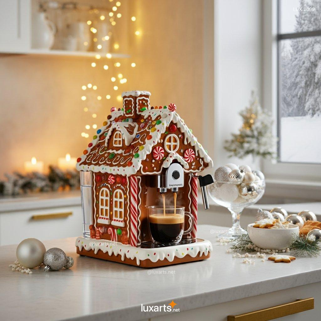 LUX.2099 Gingerbread House Shaped Coffee Makers | Cozy Charm for Festive Brewing gingerbread house coffee makers 2