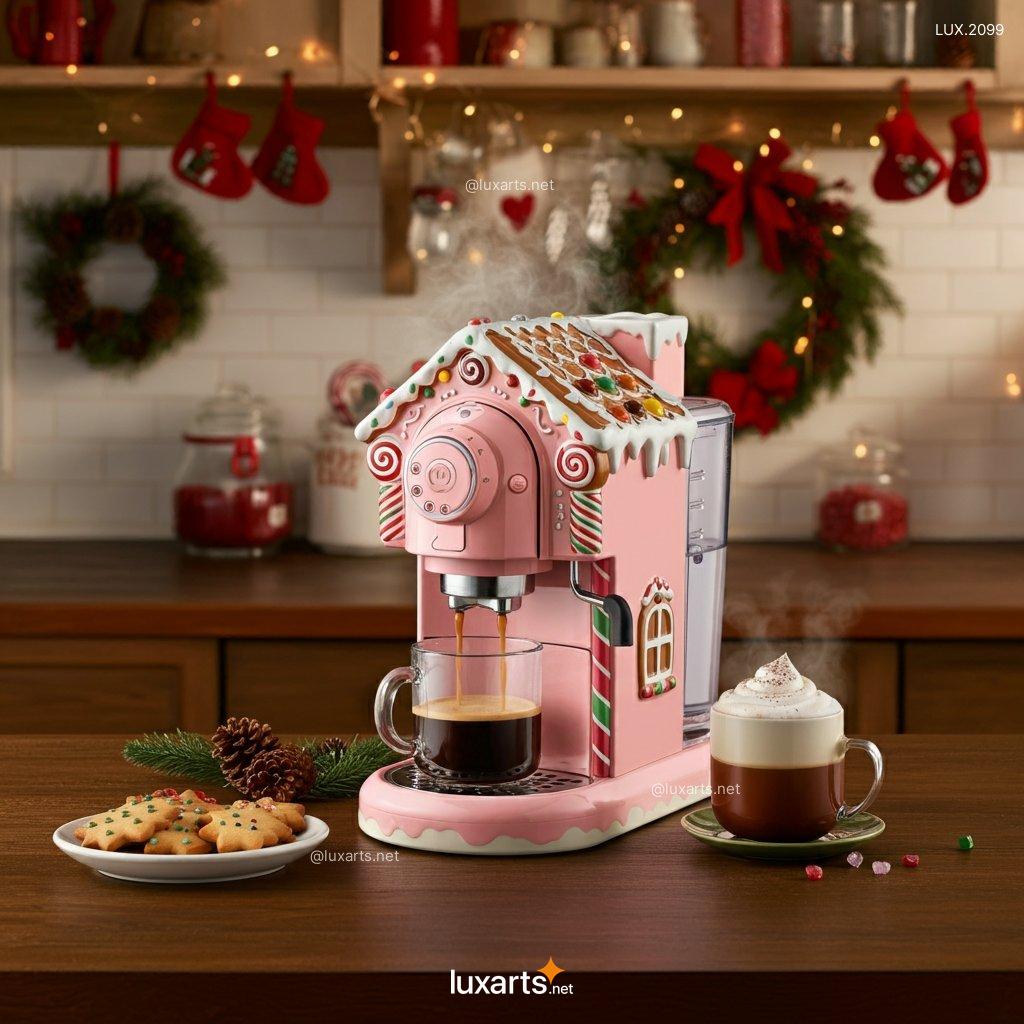 LUX.2099 Gingerbread House Shaped Coffee Makers | Cozy Charm for Festive Brewing gingerbread house coffee makers 3