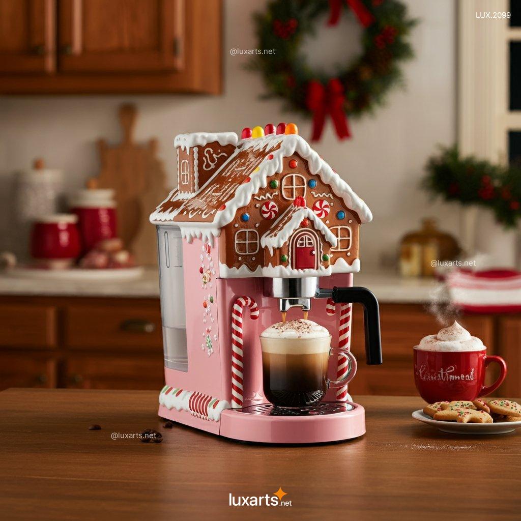 LUX.2099 Gingerbread House Shaped Coffee Makers | Cozy Charm for Festive Brewing gingerbread house coffee makers 4