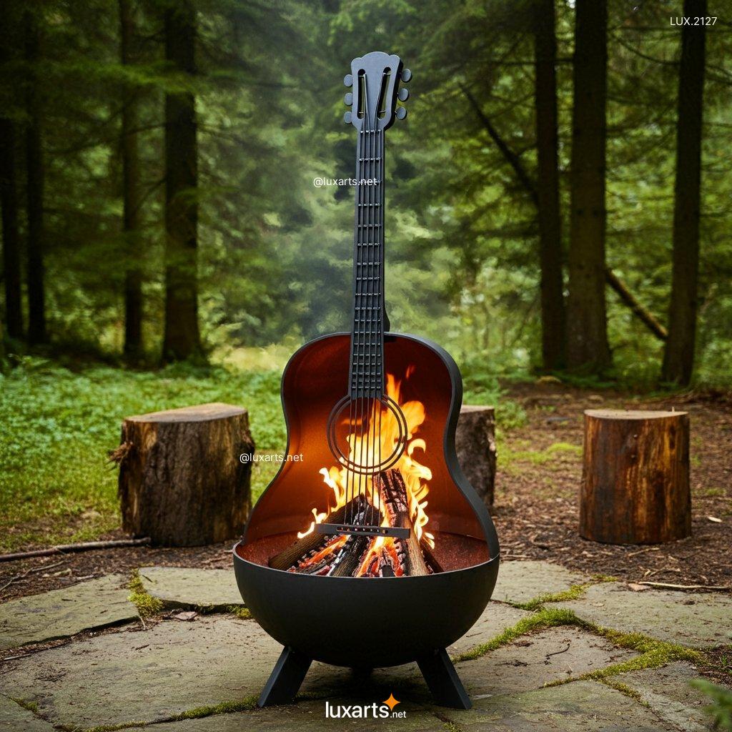 LUX.2127	Guitar Shaped Fire Pit: Unique & Creative Outdoor Fire Features guitar shaped fire pit 7