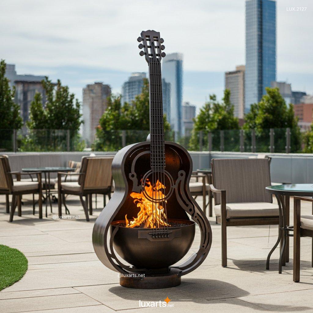 LUX.2127	Guitar Shaped Fire Pit: Unique & Creative Outdoor Fire Features guitar shaped fire pit 9