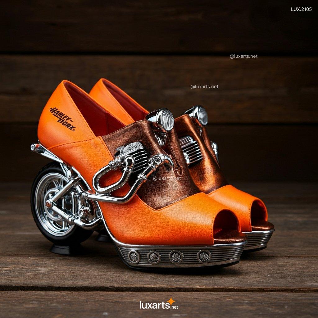 LUX.2105 Harley Heels | Combine Edgy Style with Iconic Harley Davidson Motorcycle Charm harley davidson motorcycle inspired high heels 10