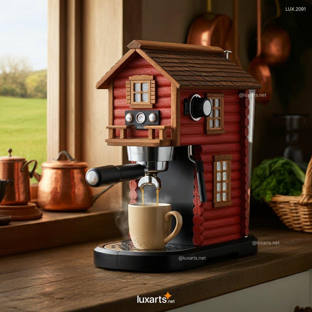 LUX.2091 Log Cabin Inspired Coffee Makers: Rustic, Handcrafted, and Cozy for Your Home log cabin inspired coffee makers 12