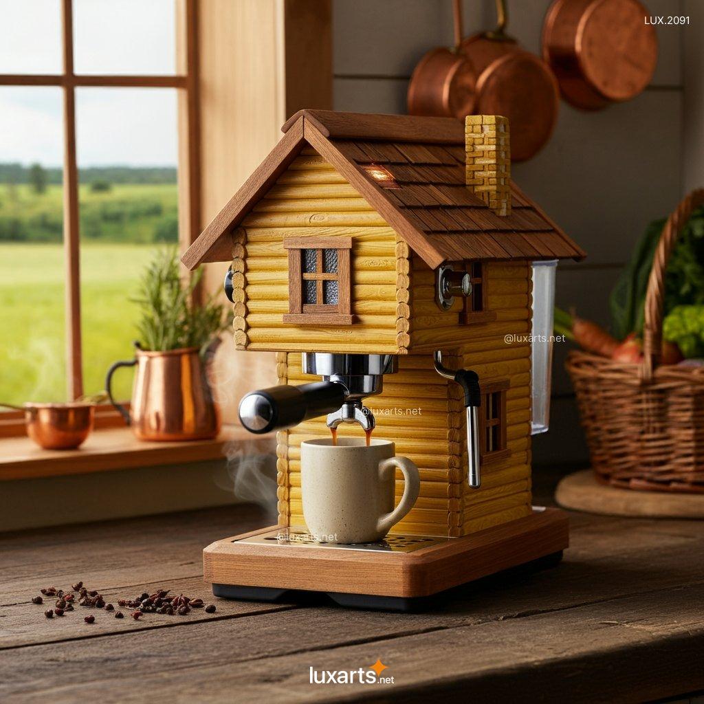 LUX.2091 Log Cabin Inspired Coffee Makers: Rustic, Handcrafted, and Cozy for Your Home log cabin inspired coffee makers 14