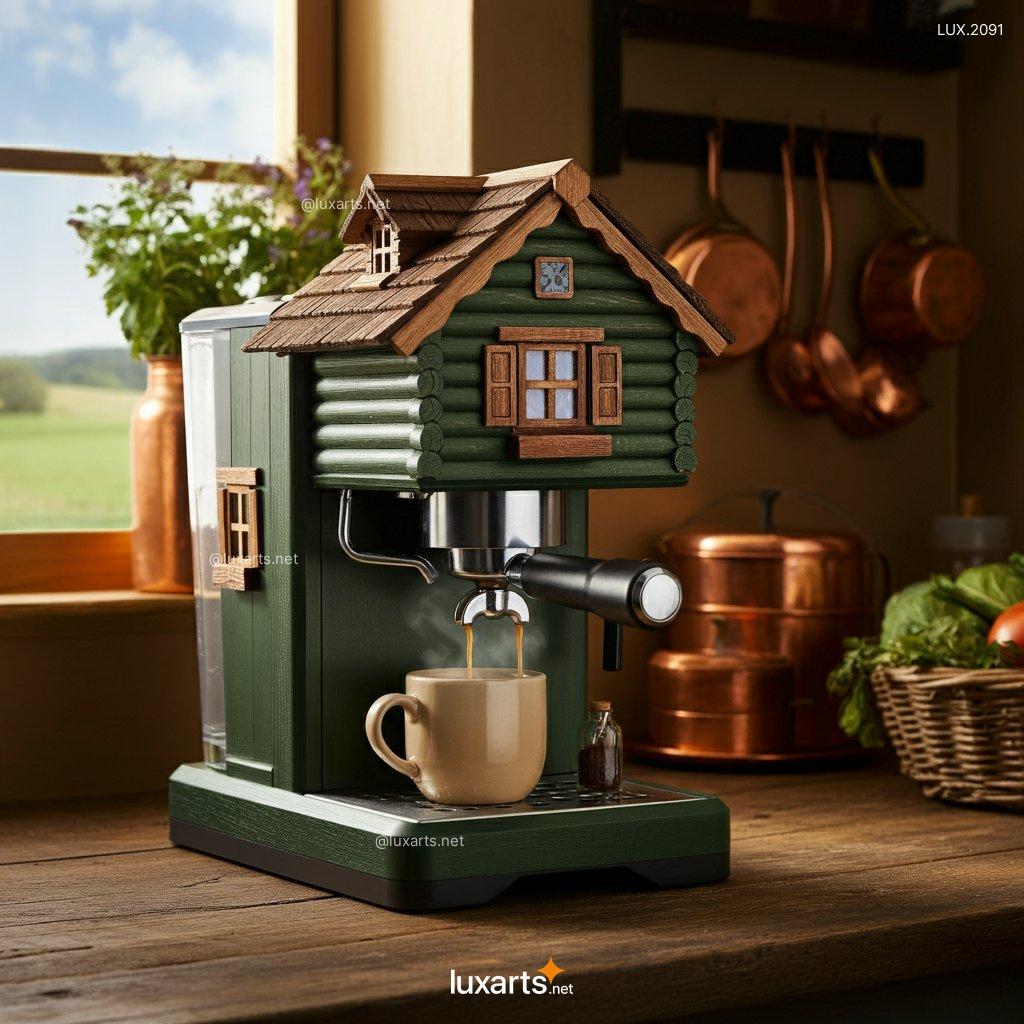 LUX.2091 Log Cabin Inspired Coffee Makers: Rustic, Handcrafted, and Cozy for Your Home log cabin inspired coffee makers 16