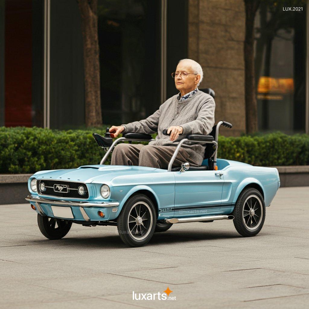 LUX.2021 Mustang Inspired Electric Wheelchair | Sleek, Car-Inspired Design for Stylish Mobility mustang inspired electric wheelchair 2