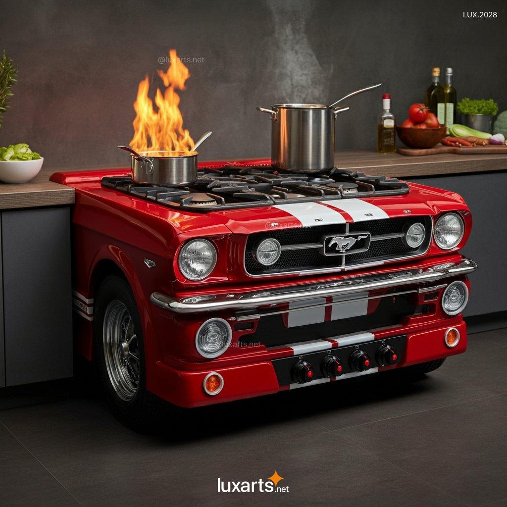 LUX.2028 Unique Mustang Inspired Gas & Electric Stove | Bold, Car-Inspired Kitchen Design mustang inspired gas and electric stove 1