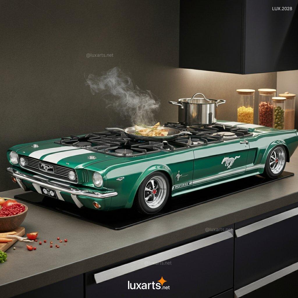 LUX.2028 Unique Mustang Inspired Gas & Electric Stove | Bold, Car-Inspired Kitchen Design mustang inspired gas and electric stove 11