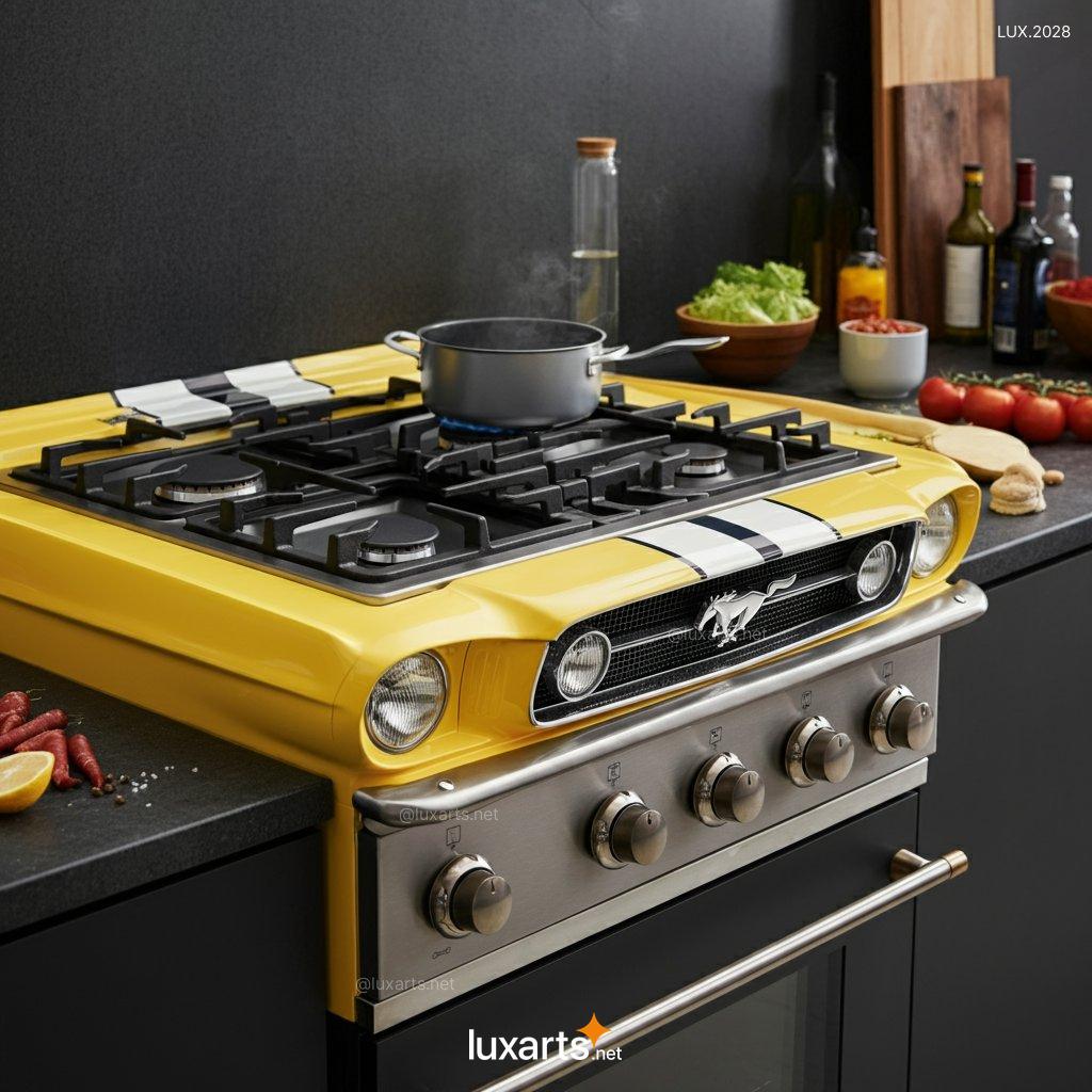 LUX.2028 Unique Mustang Inspired Gas & Electric Stove | Bold, Car-Inspired Kitchen Design mustang inspired gas and electric stove 12