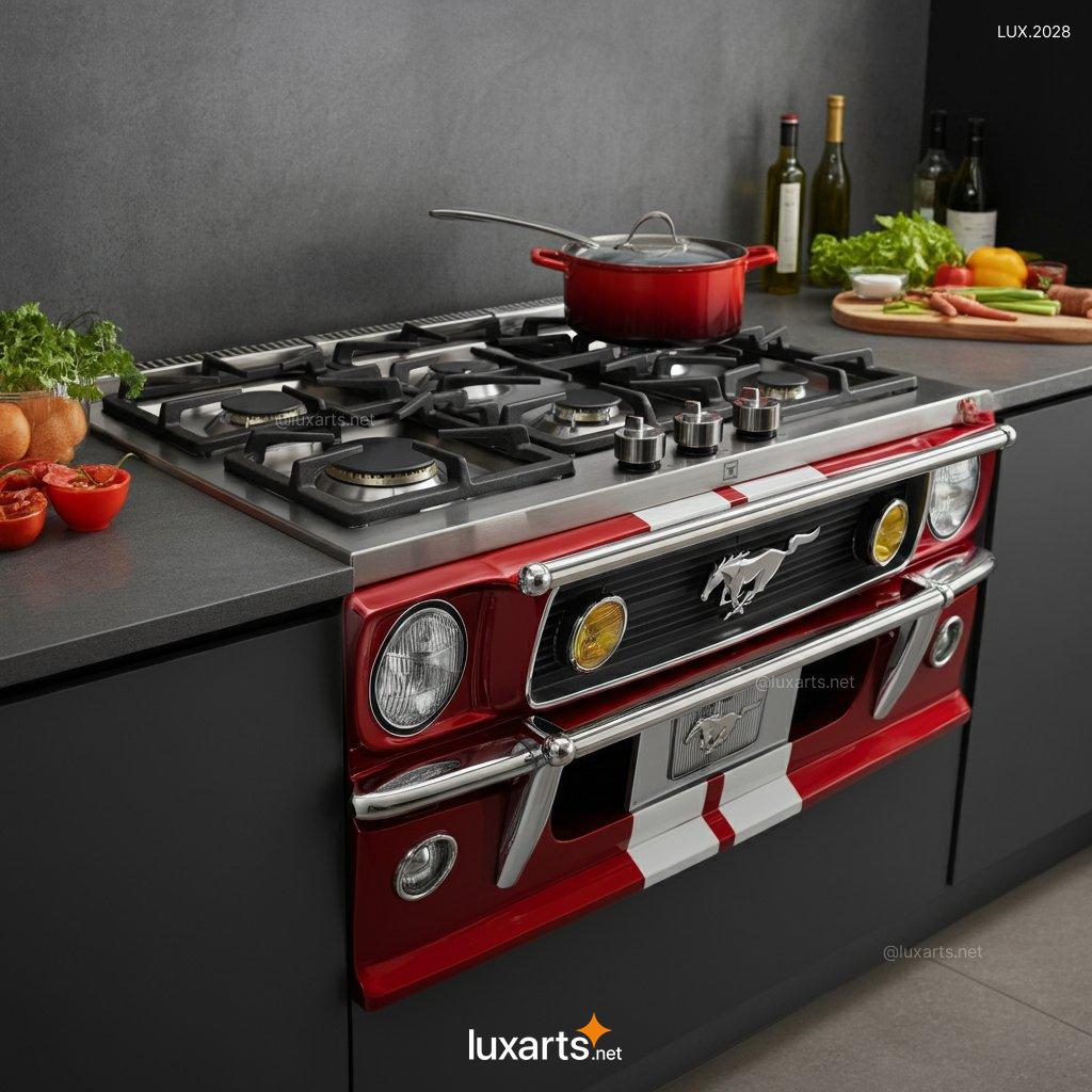 LUX.2028 Unique Mustang Inspired Gas & Electric Stove | Bold, Car-Inspired Kitchen Design mustang inspired gas and electric stove 3