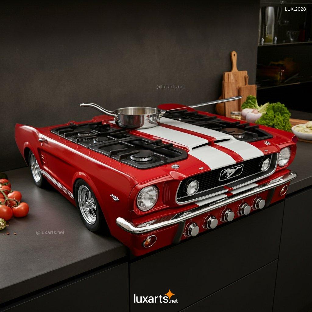 LUX.2028 Unique Mustang Inspired Gas & Electric Stove | Bold, Car-Inspired Kitchen Design mustang inspired gas and electric stove 4