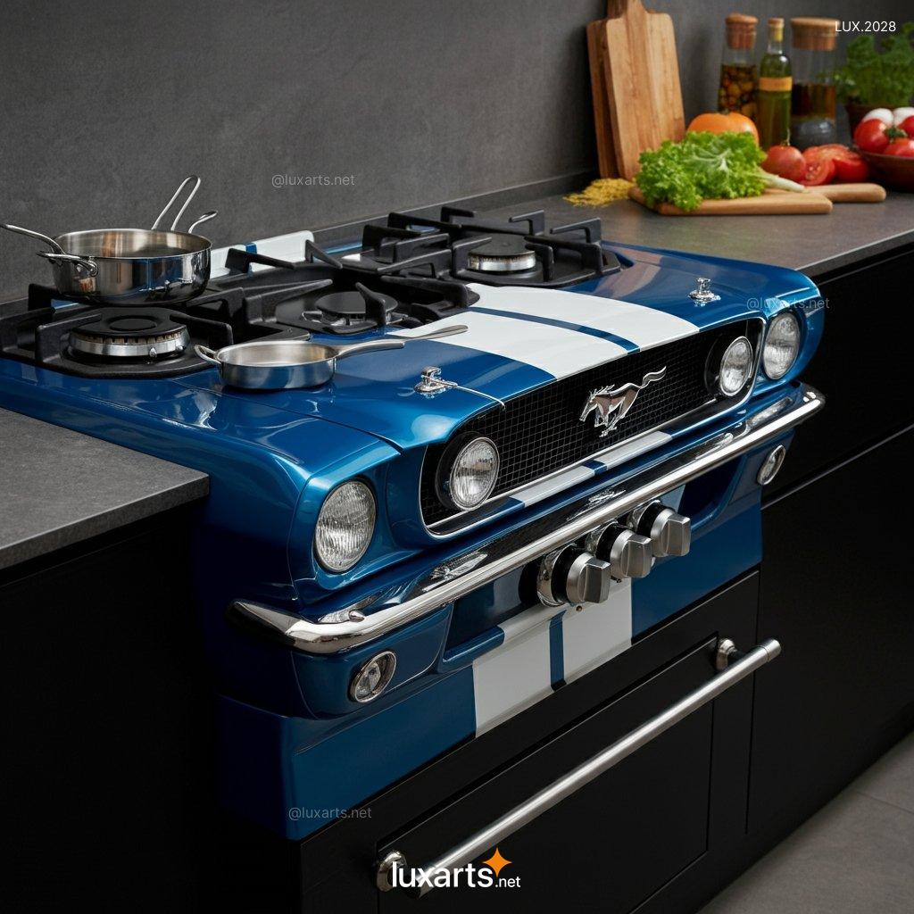 LUX.2028 Unique Mustang Inspired Gas & Electric Stove | Bold, Car-Inspired Kitchen Design mustang inspired gas and electric stove 5