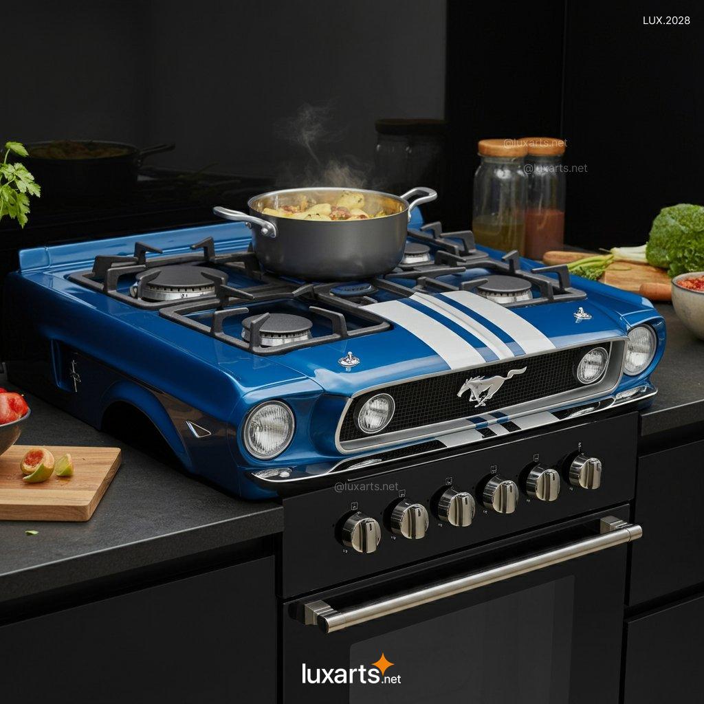 LUX.2028 Unique Mustang Inspired Gas & Electric Stove | Bold, Car-Inspired Kitchen Design mustang inspired gas and electric stove 6