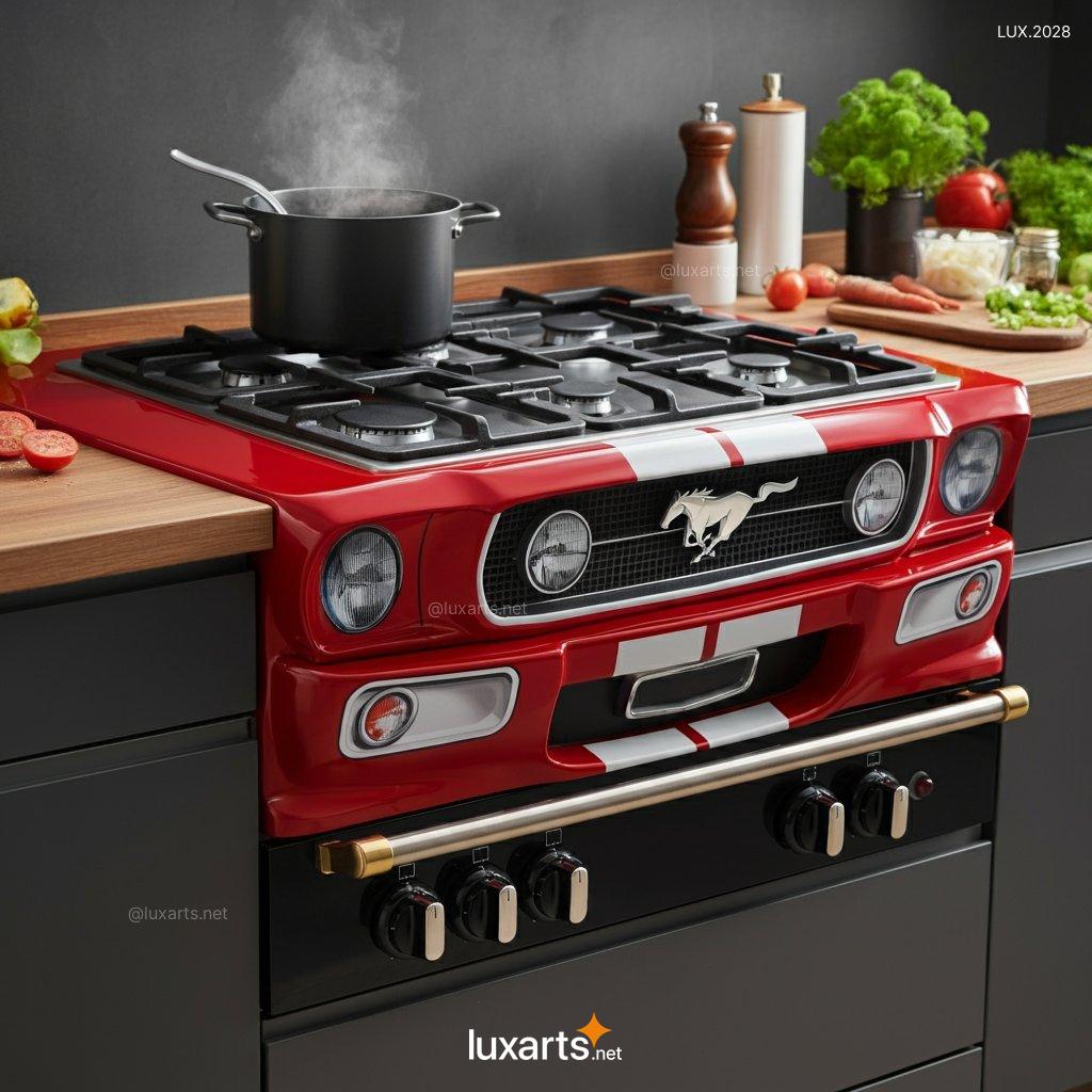 LUX.2028 Unique Mustang Inspired Gas & Electric Stove | Bold, Car-Inspired Kitchen Design mustang inspired gas and electric stove 7