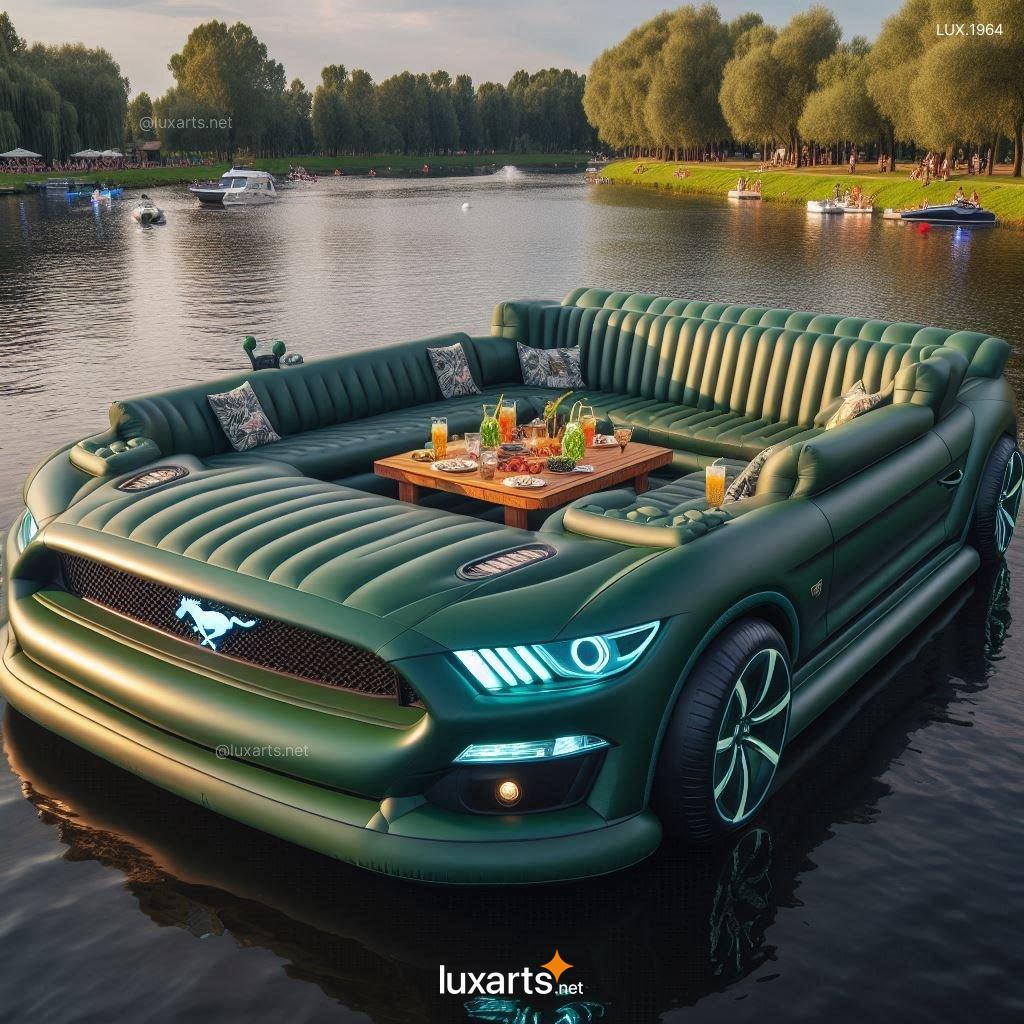 Mustang Inspired Inflatable Lounge Boat | Creative Design for Relaxation on the Water mustang inspired inflatable lounge boat 2