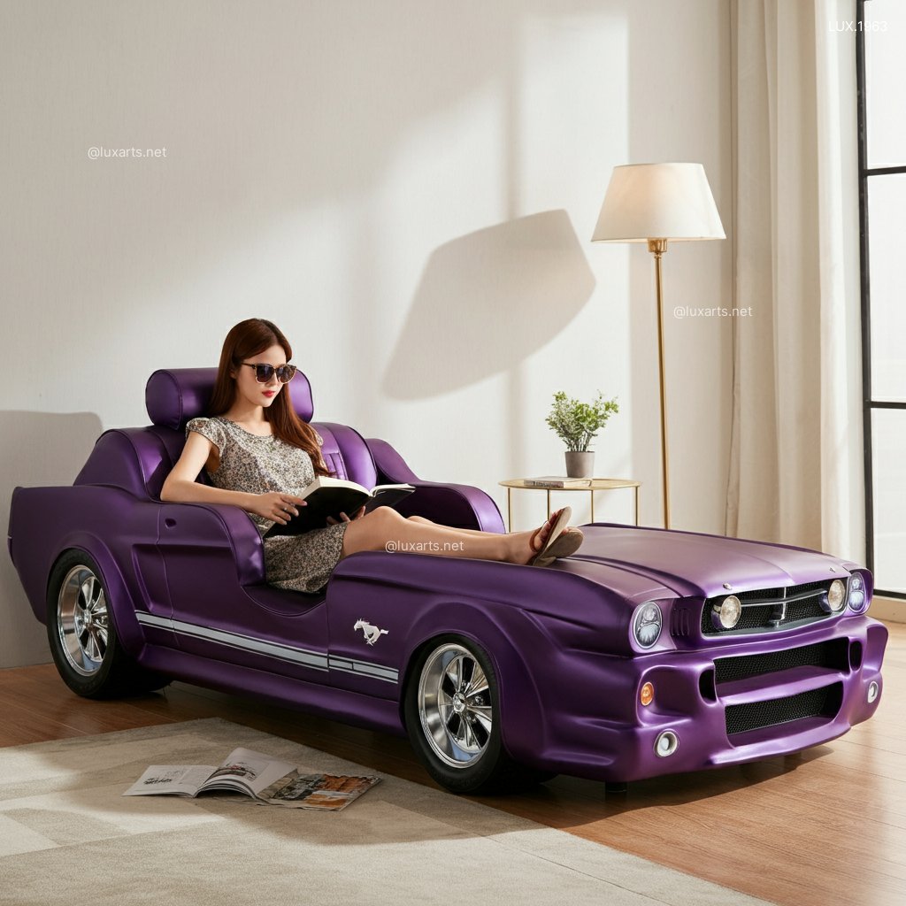 LUX.1963 Mustang Inspired Lounge Chair | Iconic Car Design Meets Modern Relaxation mustang inspired lounger 2