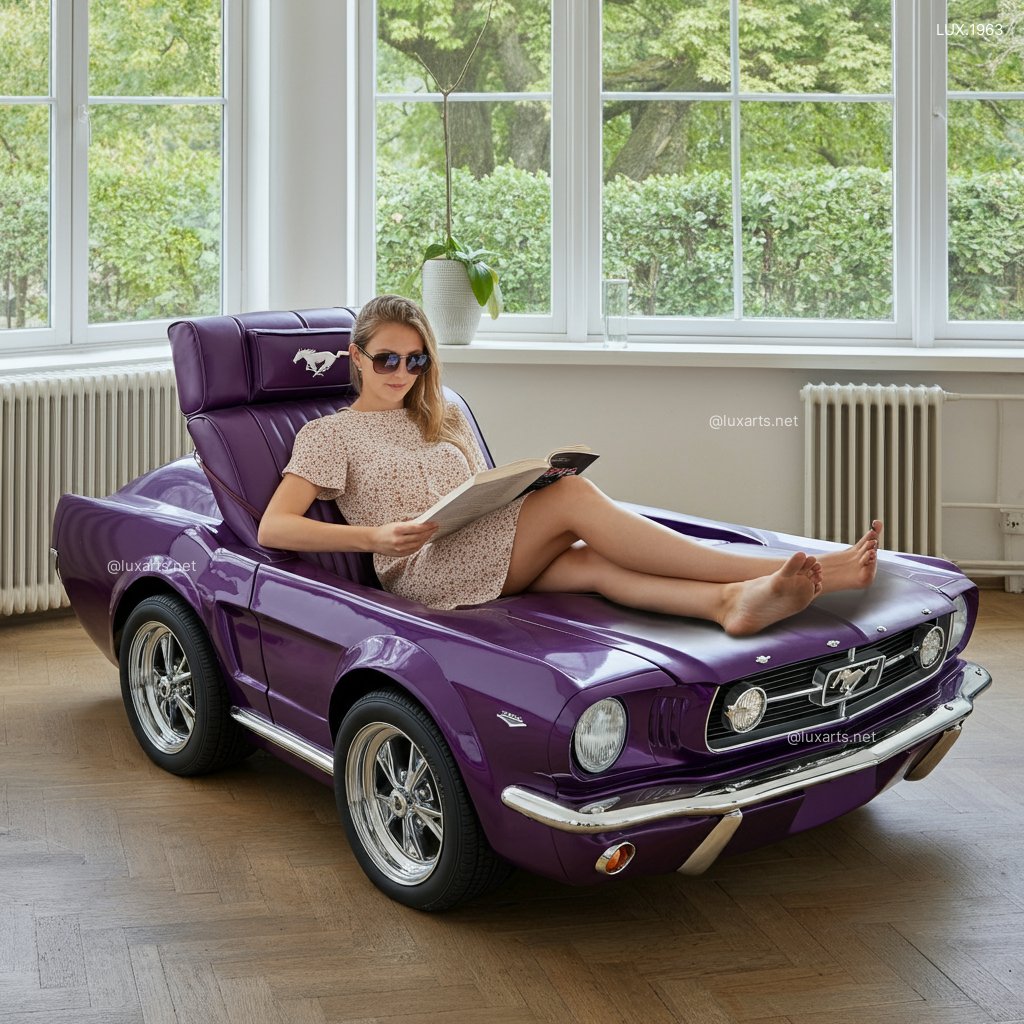 LUX.1963 Mustang Inspired Lounge Chair | Iconic Car Design Meets Modern Relaxation mustang inspired lounger 9