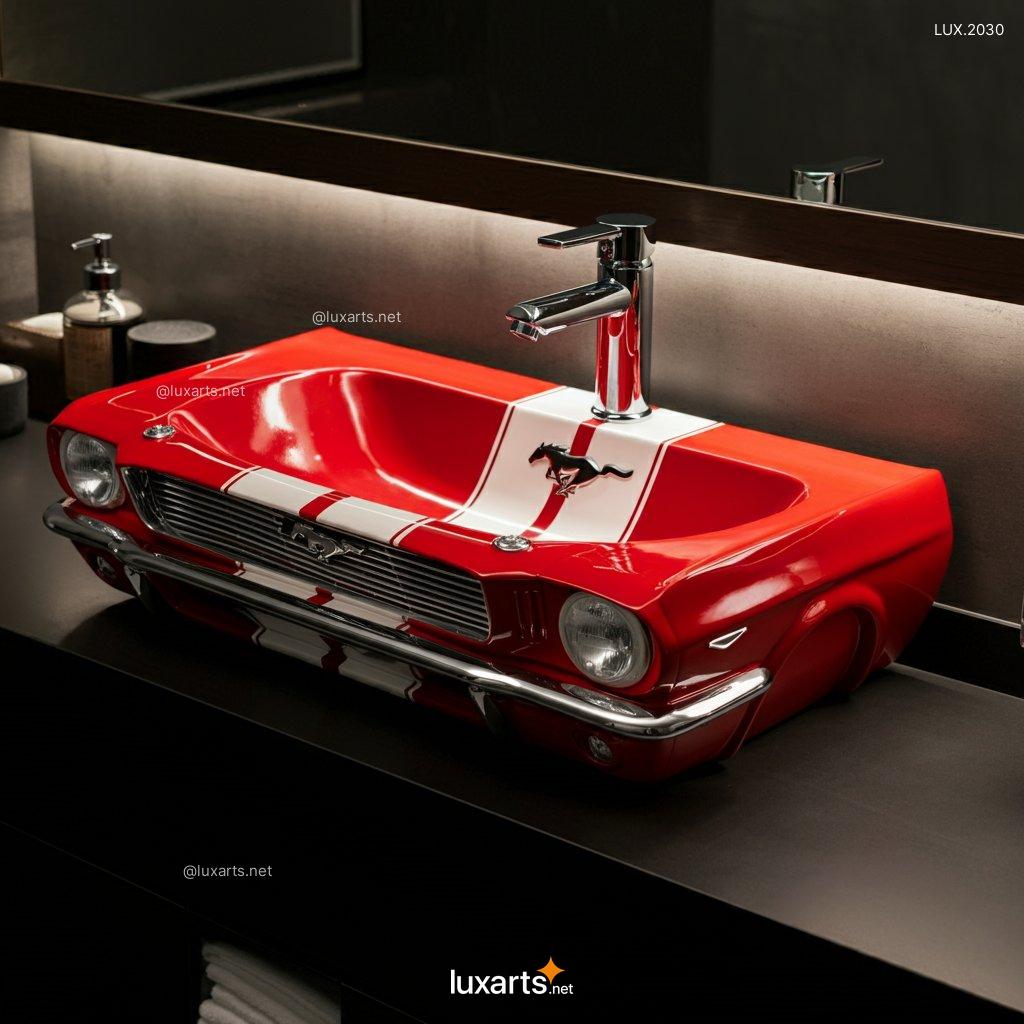 LUX.2030 Mustang Inspired Sink | Bold, Automotive Design for a Unique Bathroom mustang inspired sink 3