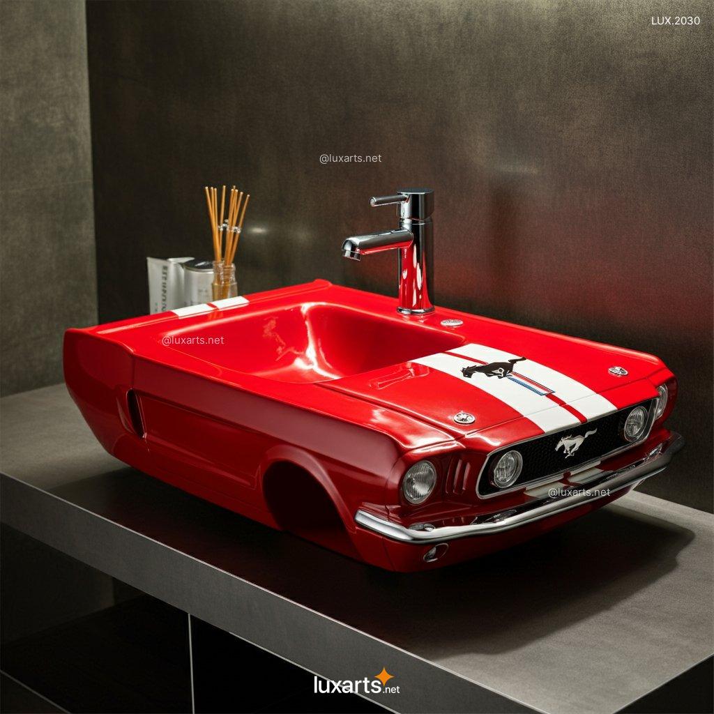 LUX.2030 Mustang Inspired Sink | Bold, Automotive Design for a Unique Bathroom mustang inspired sink 4