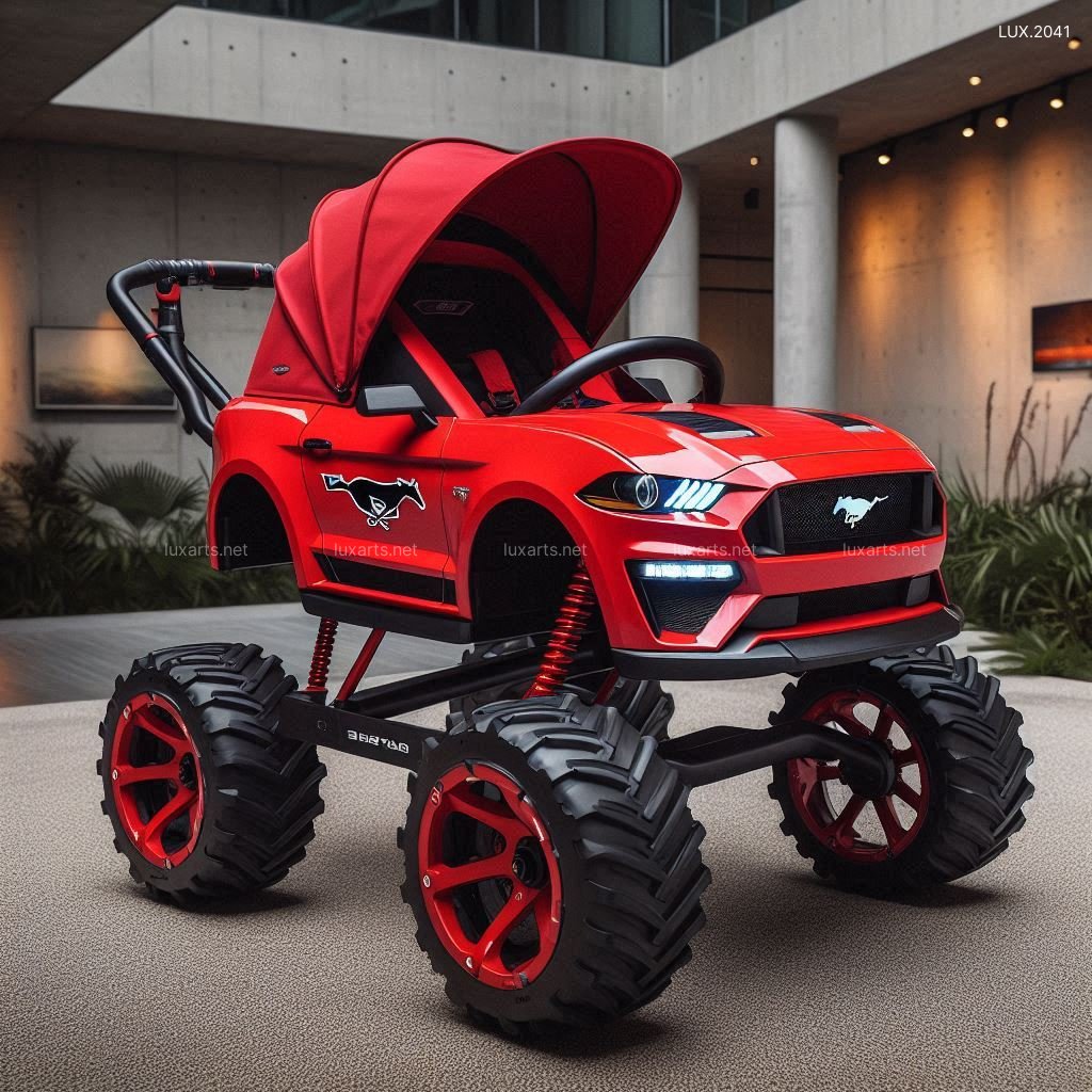 LUX.2041 Mustang Inspired Stroller | Sporty, Car-Inspired Design for Trendy Parents mustang inspired stroller 7