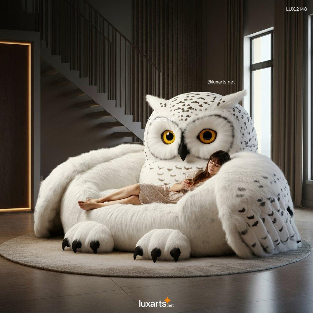 LUX.2148 Owl Fur Loungers: Plush, Soft Loungers - Perfect for Relaxation owl fur loungers 2