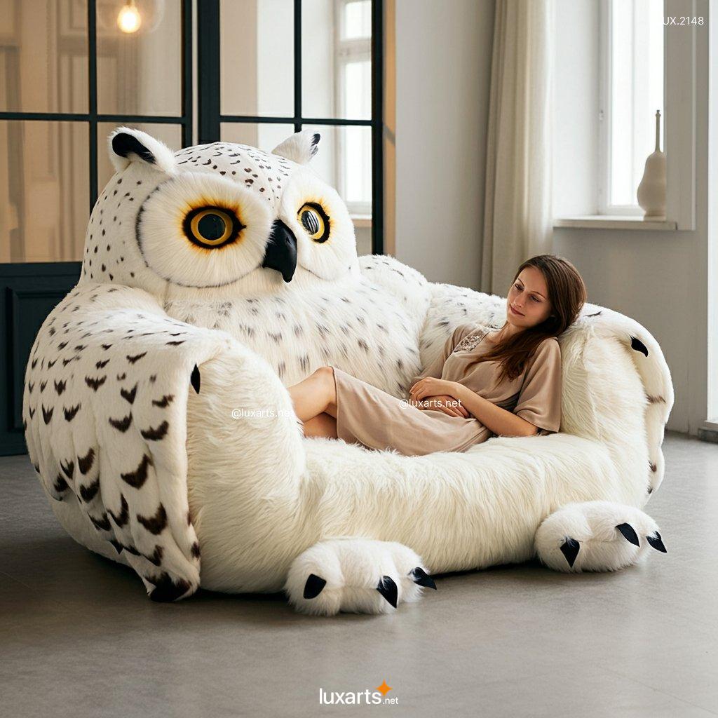 LUX.2148 Owl Fur Loungers: Plush, Soft Loungers - Perfect for Relaxation owl fur loungers 3