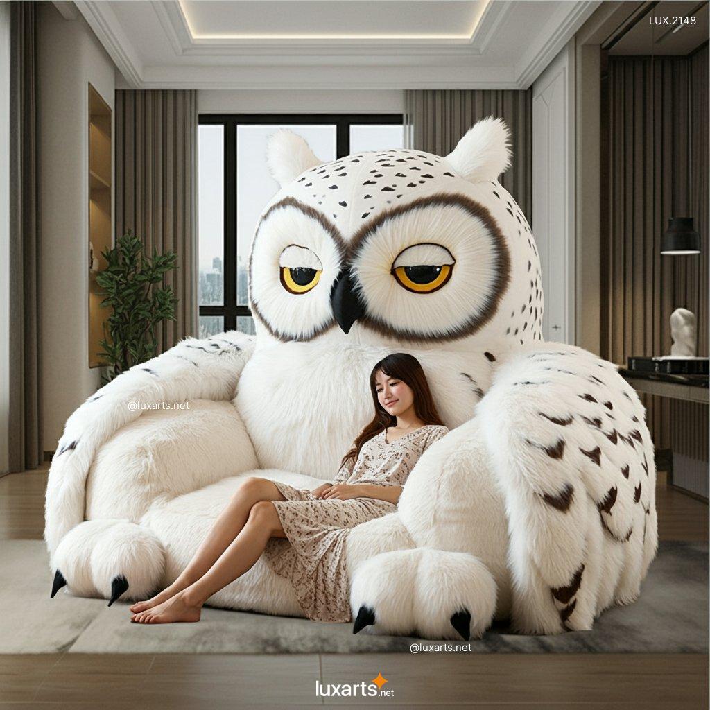 LUX.2148 Owl Fur Loungers: Plush, Soft Loungers - Perfect for Relaxation owl fur loungers 4