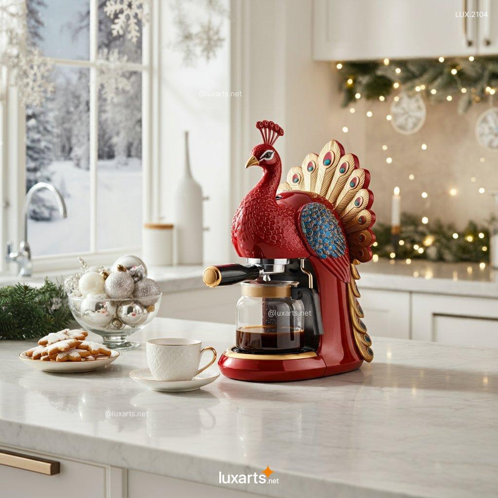 LUX.2104 Peacock Coffee Makers | Bring Vibrant Color and Elegance to Your Morning peacock inspired coffee makers 10