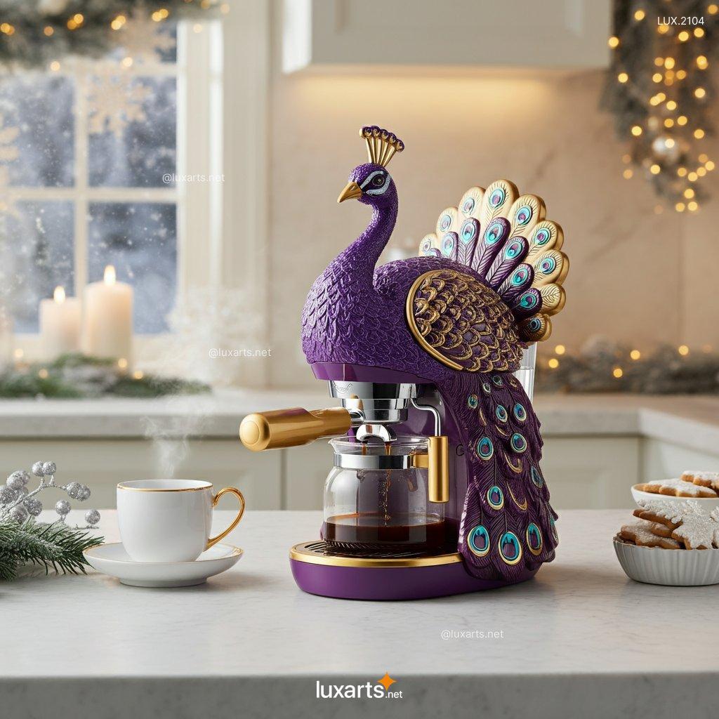 LUX.2104 Peacock Coffee Makers | Bring Vibrant Color and Elegance to Your Morning peacock inspired coffee makers 11